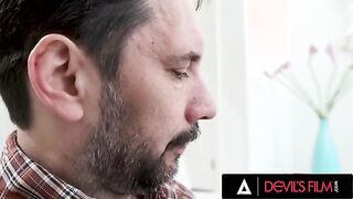 DEVILS FILM - Cute Stepdaughter Gets Her Wet Pussy Fisted Before Getting Her Asshole Banged