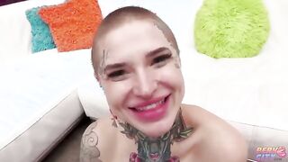 All Natural Tattooed Girls Love Deep Hardcore Anal Fucking