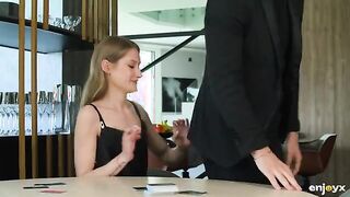 Cute skinny Tiffany Tatum loves anal sex to finish their dirty love games with Joe