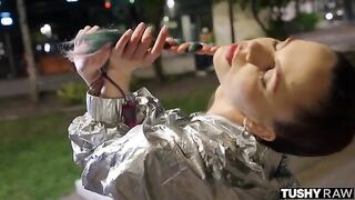 TUSHYRAW Tiny Sexy Babe Sirena Milano Gets Her Tight Ass Filled And Gaped