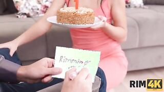 RIM4K. Couple will never forget their first anniversary after chick's rimming