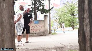 Czech Street Pickup. Double penetration with a random girl.