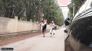 Czech Street Pickup. Double penetration with a random girl.