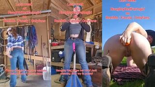 Naughty Redhead Cowgirl Fucks asshole Using farrier tool gaping asshole!