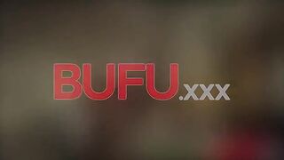 BUFU XXX. Anal sex with a creampie in a basement