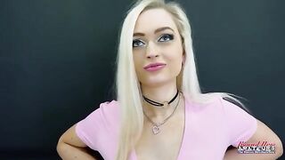 Starlette Storm: Voluptuous Blonde Hand Rimjob Thick Toy!