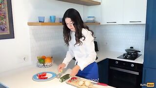 Katty West Teaches Neighbor How To Make Salad But His Cock Gets Hard - Anal Sex
